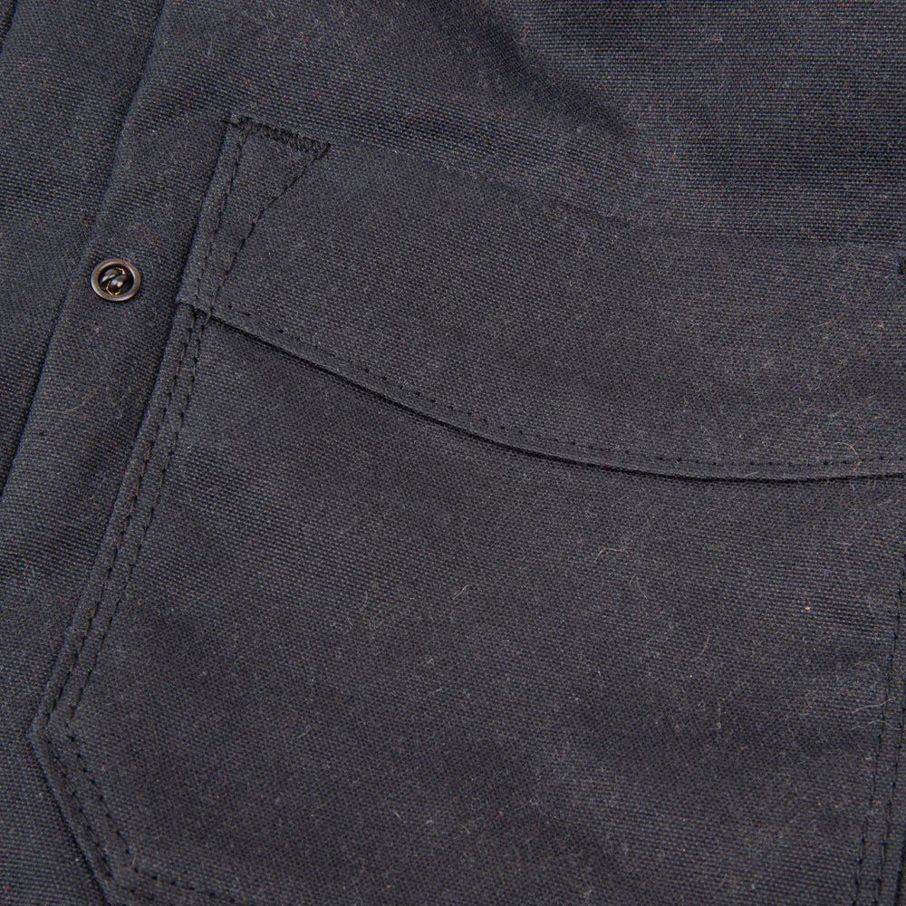 Freenote Cloth Riders Jacket Waxed Canvas - Black with Rust Interior