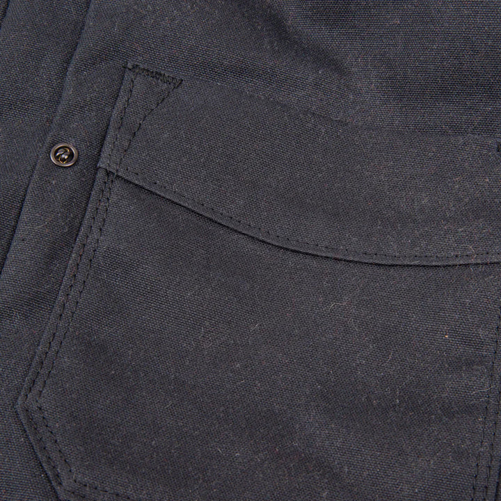 Freenote Cloth Riders Jacket Waxed Canvas - Black with Rust Interior