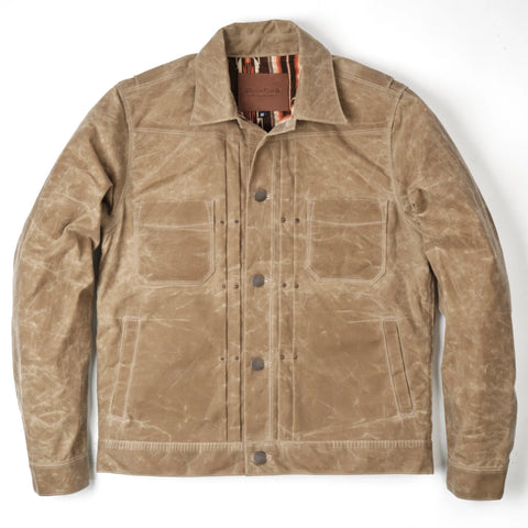 Freenote Cloth Riders Jacket Waxed Canvas - Tobacco