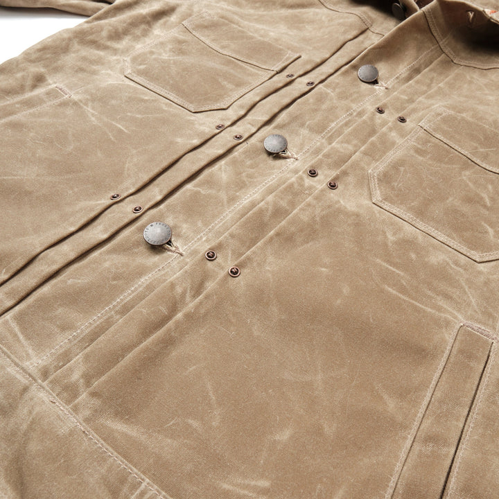 Freenote Cloth Riders Jacket Waxed Canvas - Tobacco