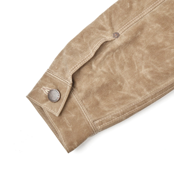 Freenote Cloth Riders Jacket Waxed Canvas - Tobacco Red Interior