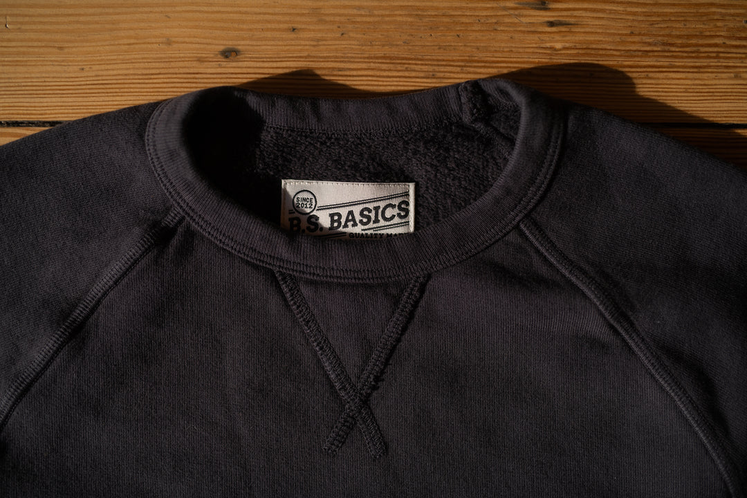 BS Basics Everyday Classic Raglan Crewneck - Slate