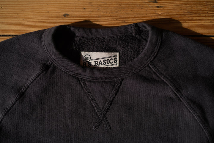 BS Basics Everyday Classic Raglan Crewneck - Slate