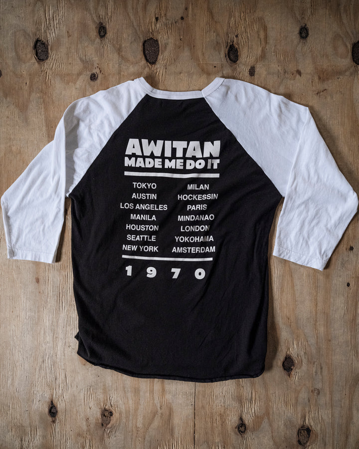 Awitan Made Me Do It Raglan - Black/White