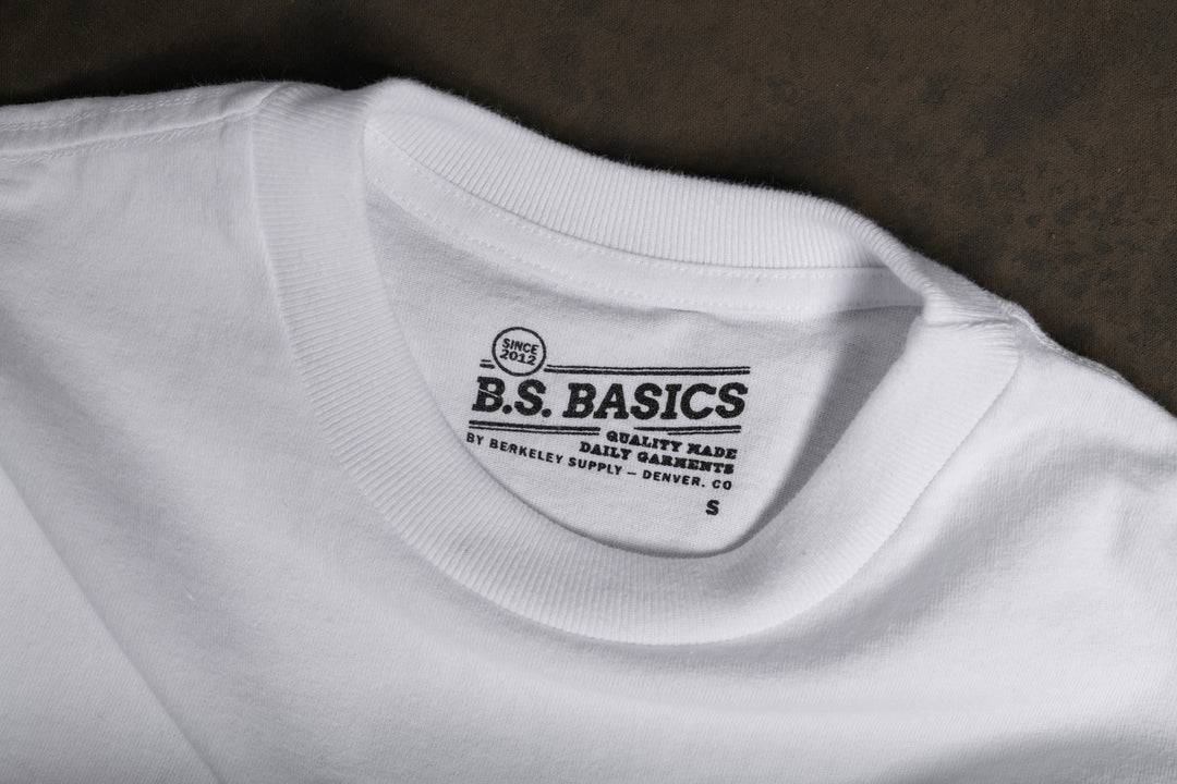 BS Basics Heavyweight Pocket Tee - Classic White