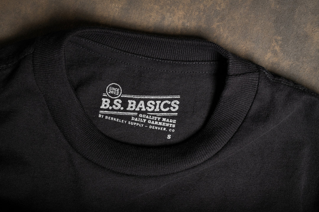 BS Basics Heavyweight Pocket Tee - Black