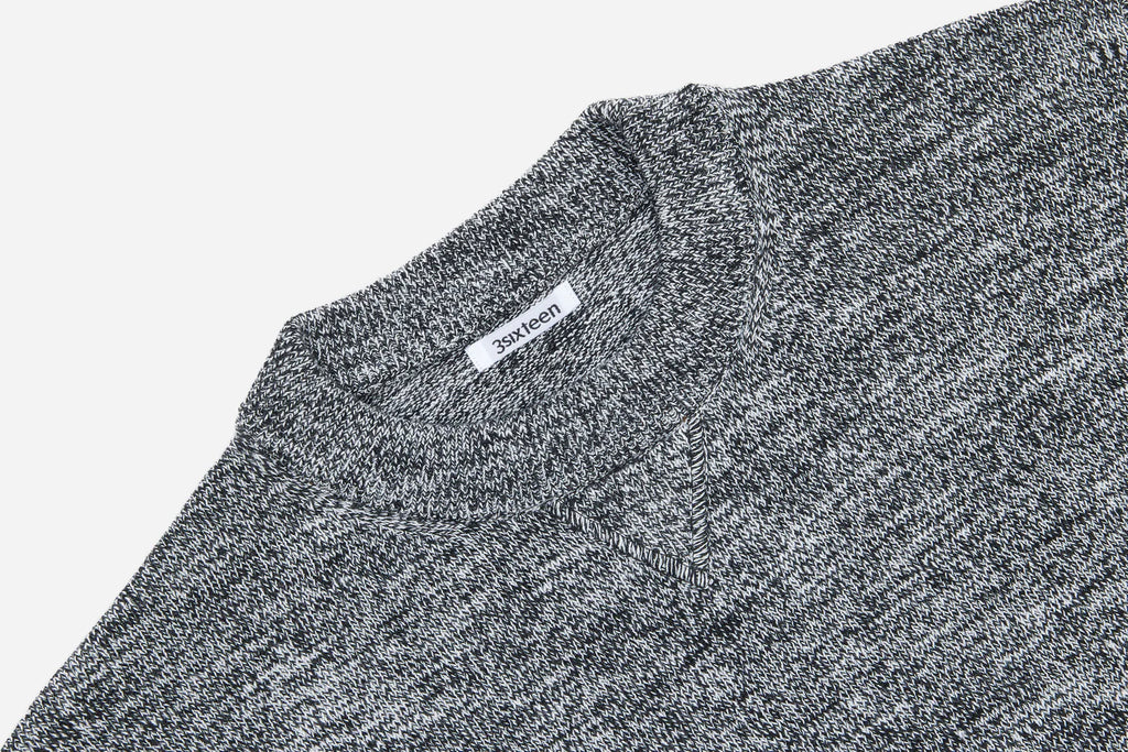 3sixteen Knit T⁠-⁠Shirt - Black Marled Yarn