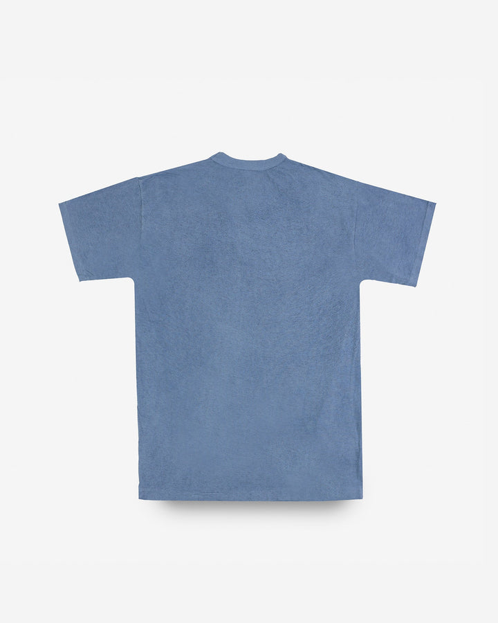 Iron Heart - UTILITEES Loopwheel Crew Neck T-shirt in Natural Indigo/White Body