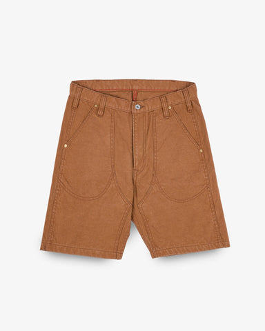 Iron Heart - 10 oz Double Front Duck Shorts in Brown