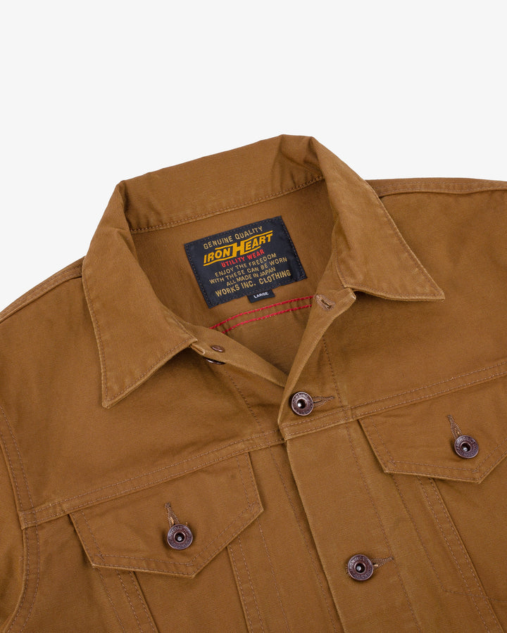 Iron Heart 9oz Canvas Type III Jacket - Brown