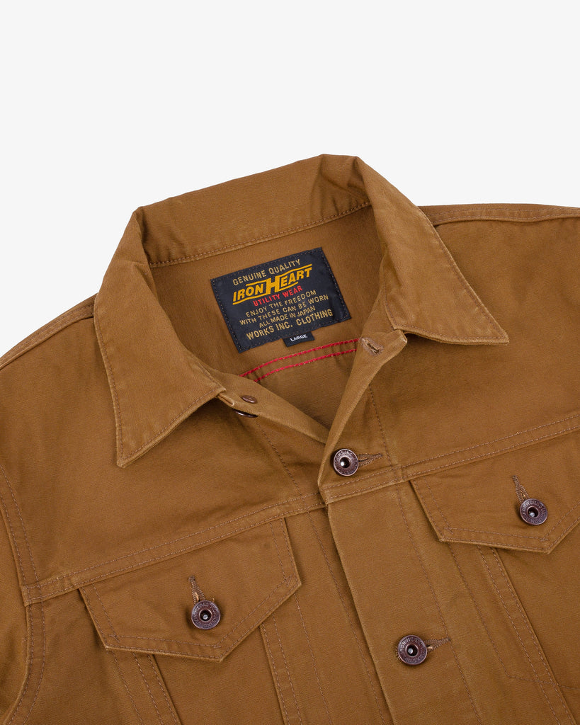 Iron Heart 9oz Canvas Type III Jacket - Brown