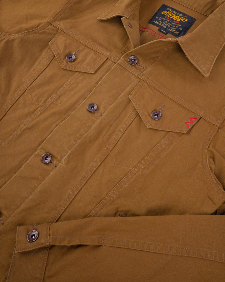 Iron Heart 9oz Canvas Type III Jacket - Brown