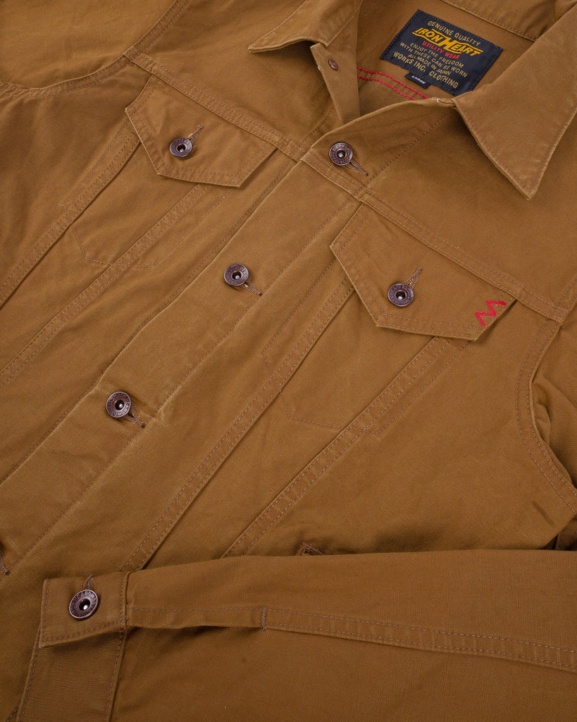 Iron Heart 9oz Canvas Type III Jacket - Brown