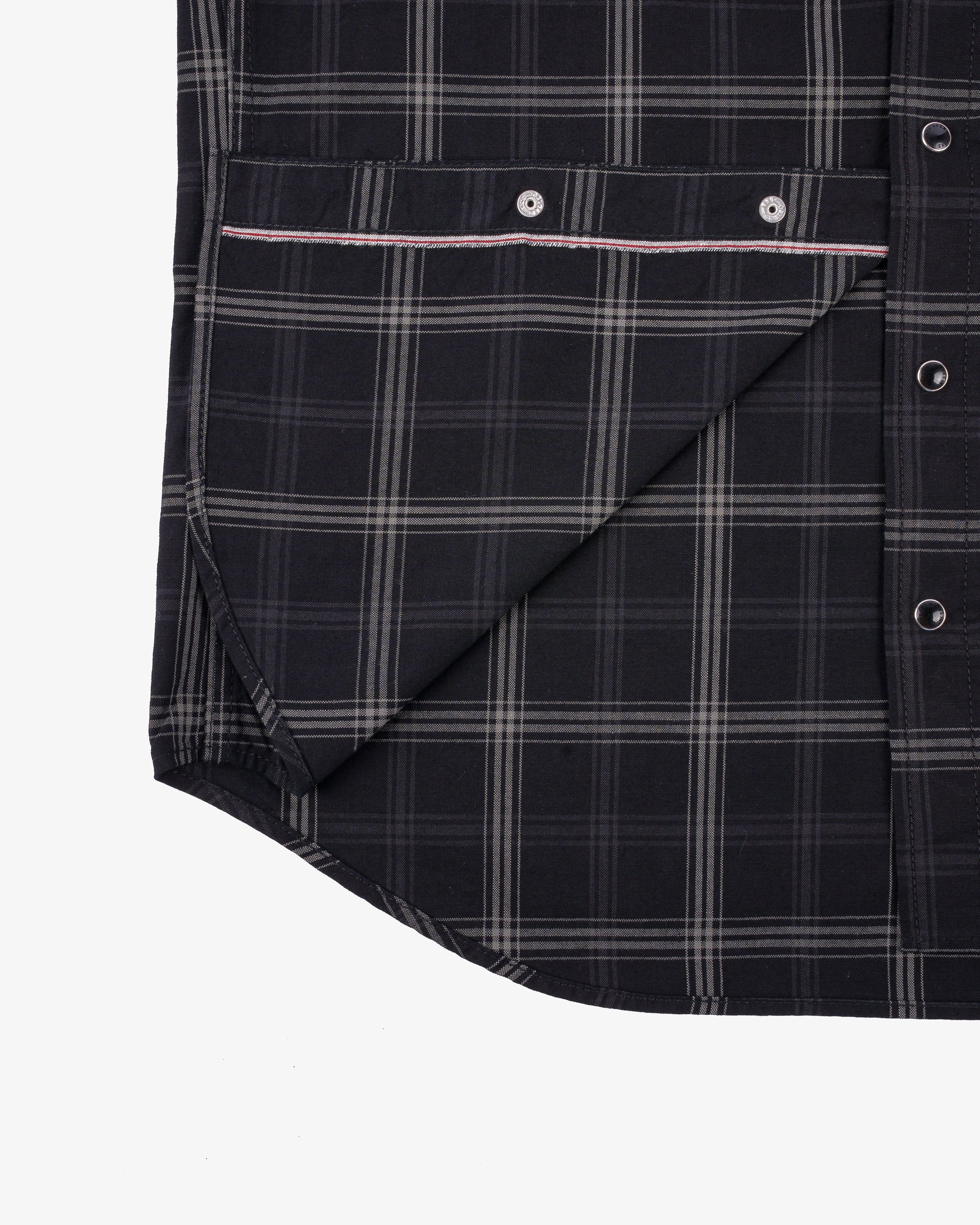 Iron Heart 5oz Selvedge Short Sleeved Madras Check Western