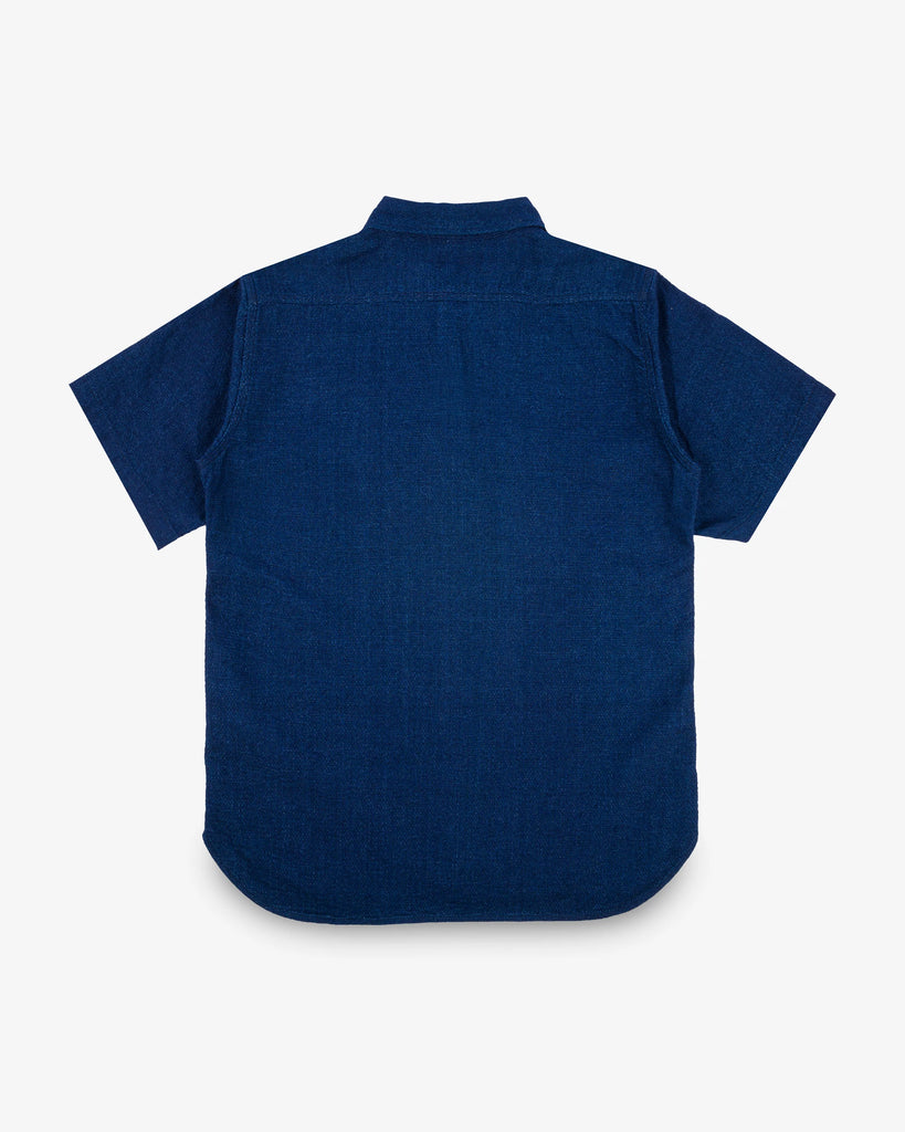 Iron Heart 5oz Double Gauze Short Sleeved Work Shirt - Indigo