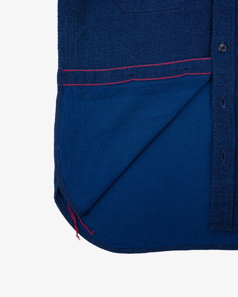 Iron Heart 5oz Double Gauze Short Sleeved Work Shirt - Indigo