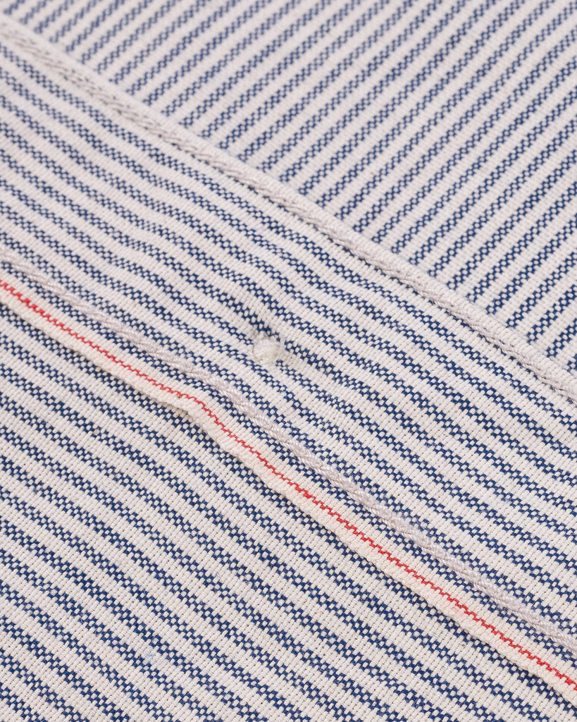 Iron Heart 5oz Selvedge Ox Cloth Short Sleeved Work Shirt - Hickory Stripe