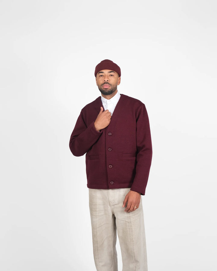 Dehen 1920 Slouchy Cardigan - Burgundy