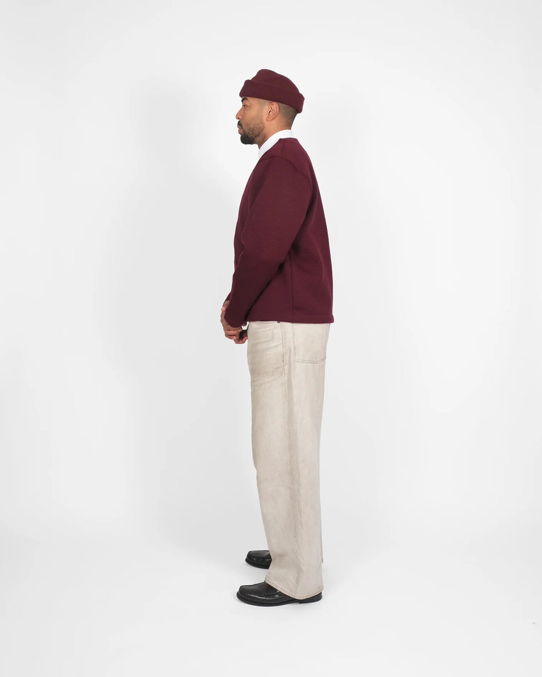 Dehen 1920 Slouchy Cardigan - Burgundy