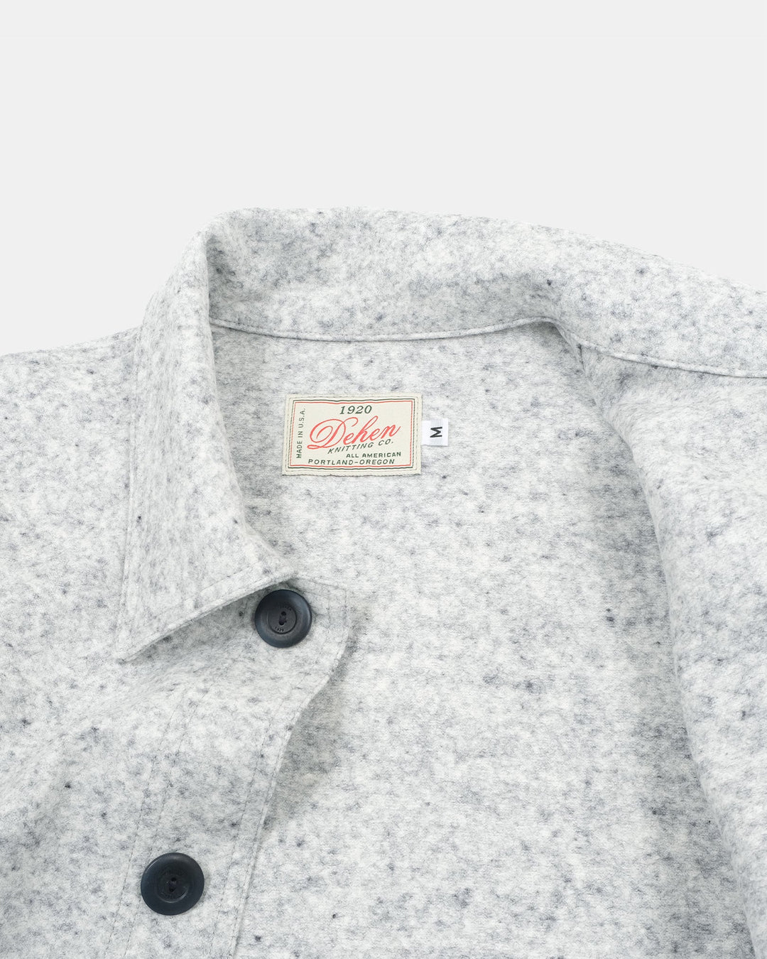 Dehen 1920 Woven Chore Coat - Natural & Navy Heather