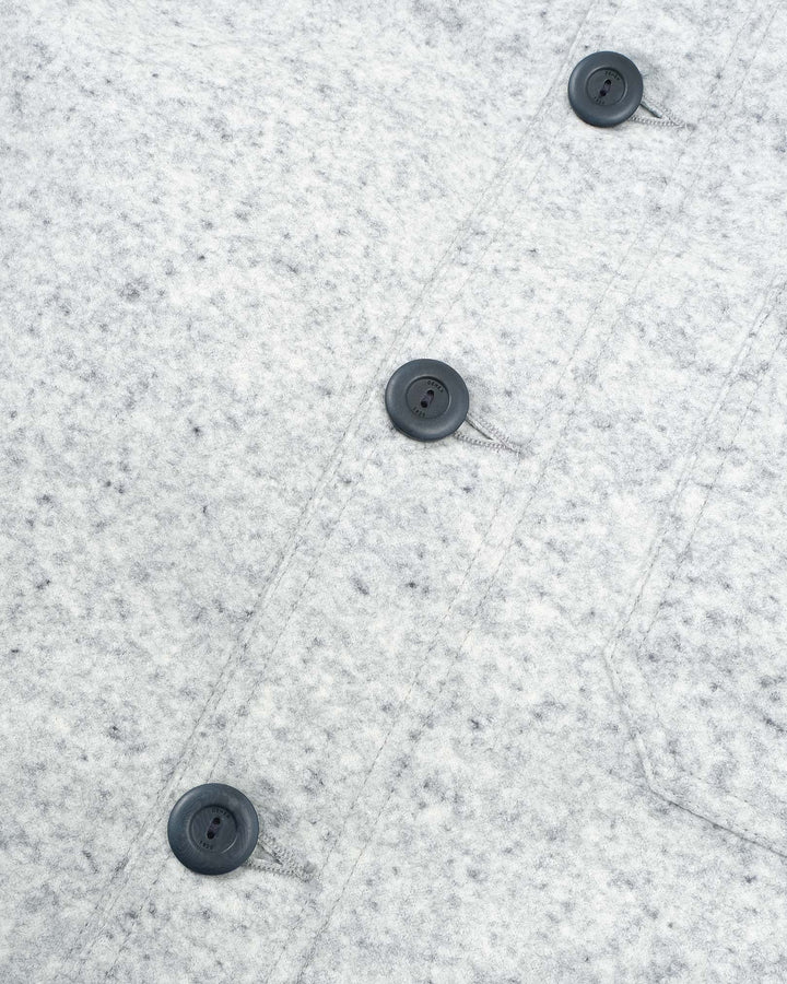 Dehen 1920 Woven Chore Coat - Natural & Navy Heather