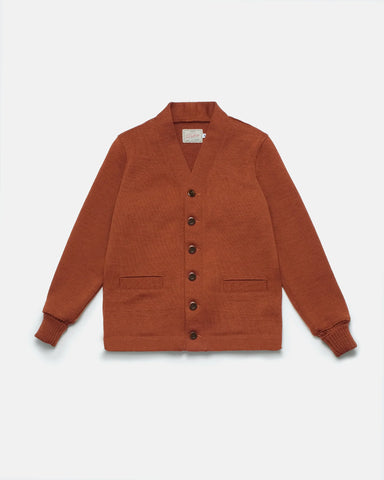 Dehen 1920 Classic Cardigan - Burnt Orange