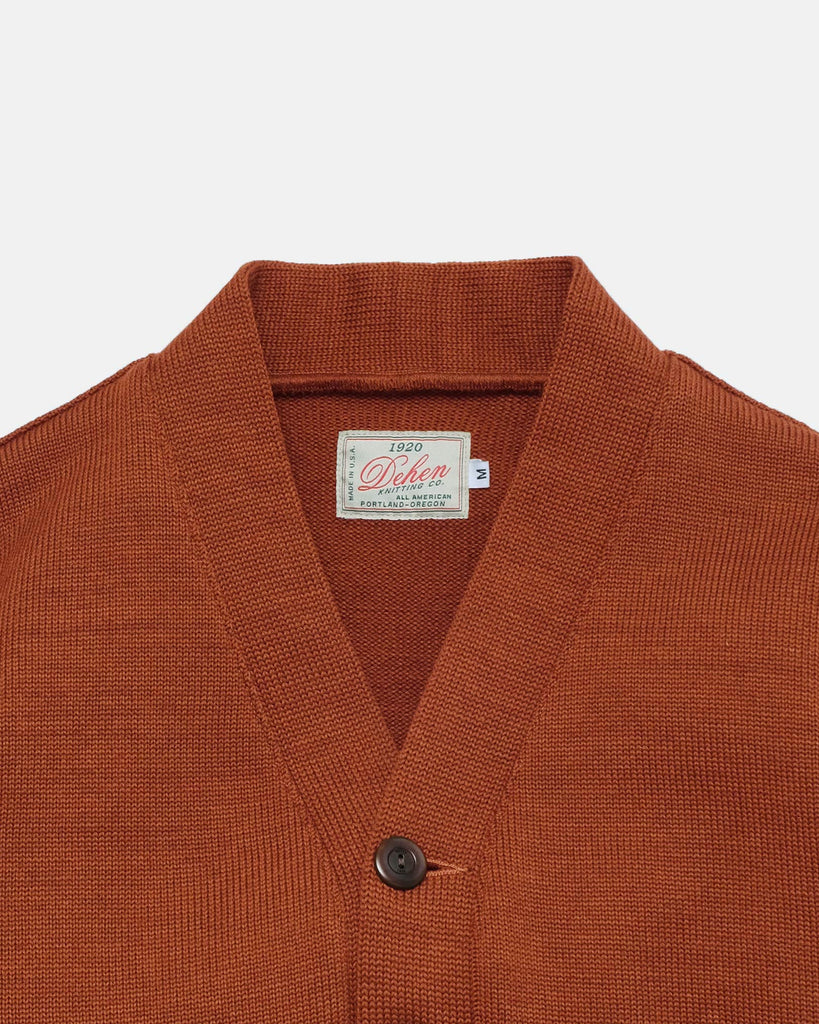 Dehen 1920 Classic Cardigan - Burnt Orange