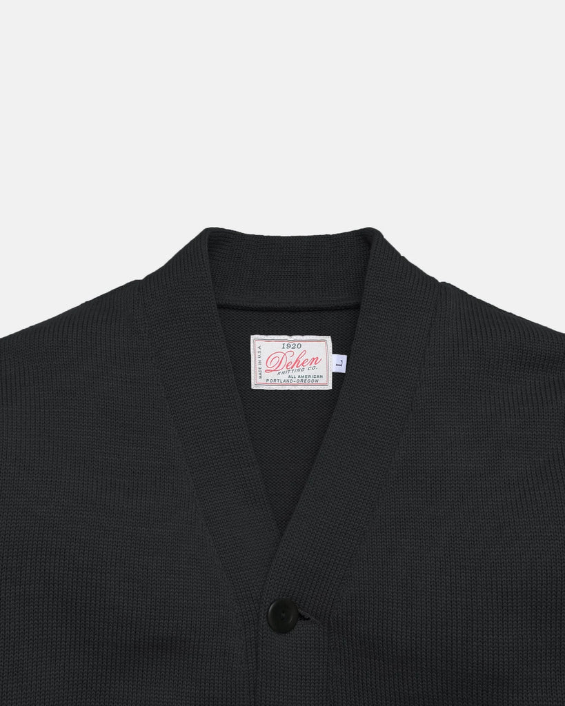 Dehen 1920 Classic Cardigan - Dark Charcoal