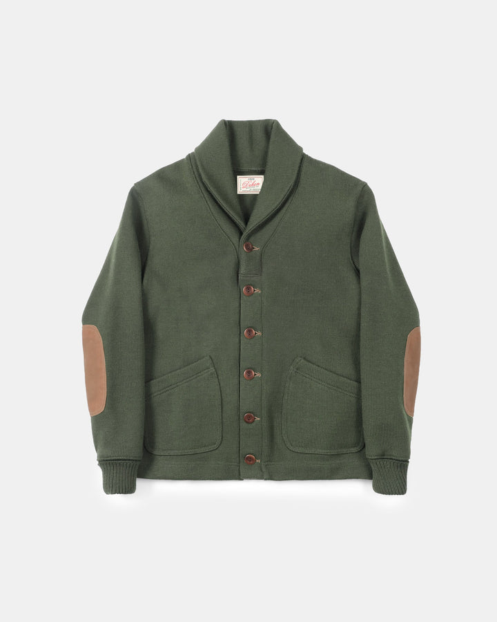 Dehen 1920 Wool Knit Shawl Sweater Coat 2.0 - Spruce