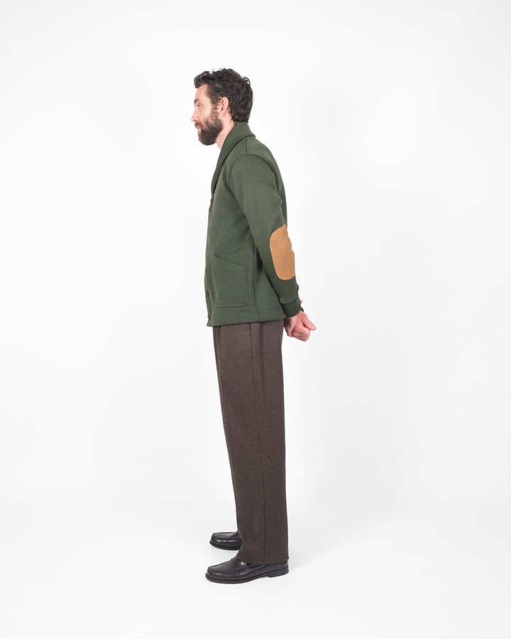 Dehen 1920 Wool Knit Shawl Sweater Coat 2.0 - Spruce