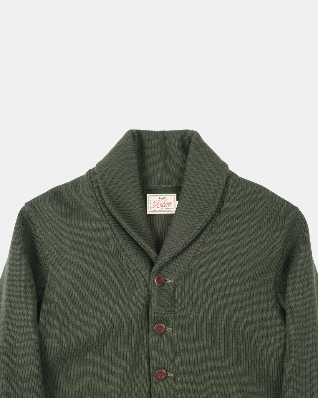 Dehen 1920 Wool Knit Shawl Sweater Coat 2.0 - Spruce