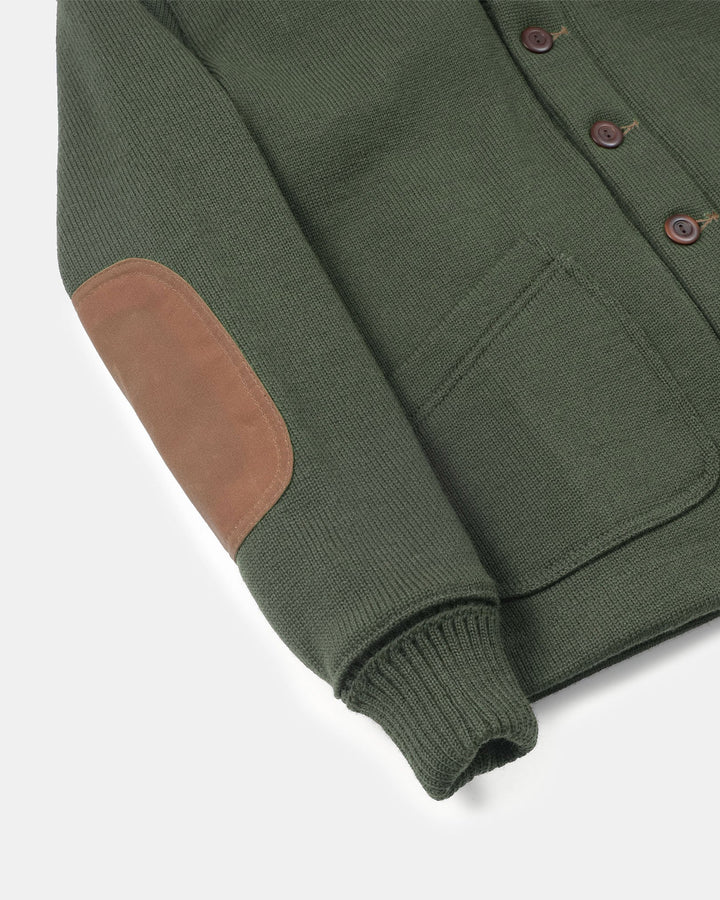 Dehen 1920 Wool Knit Shawl Sweater Coat 2.0 - Spruce