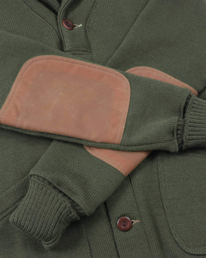 Dehen 1920 Wool Knit Shawl Sweater Coat 2.0 - Spruce