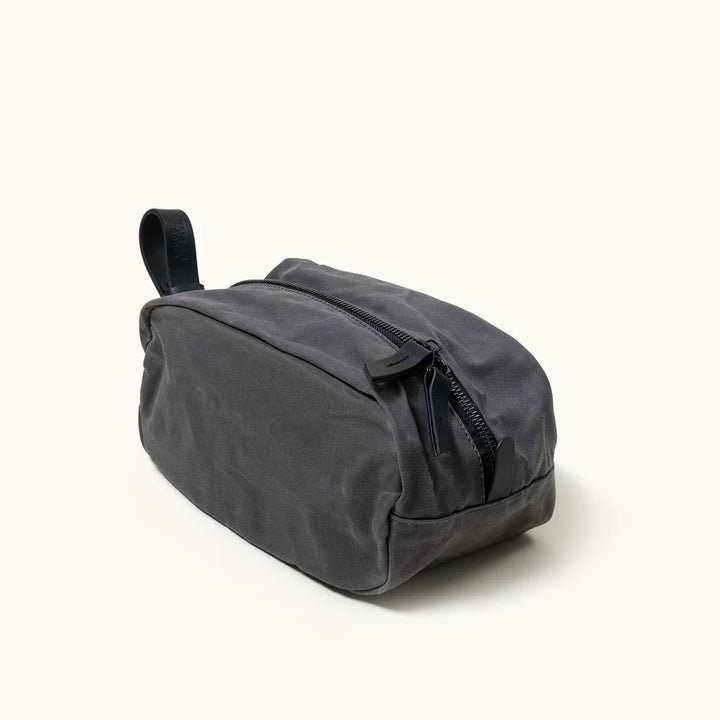 TANNER GOODS Drifter Dopp Kit - Slate Grey (Waxed Canvas)