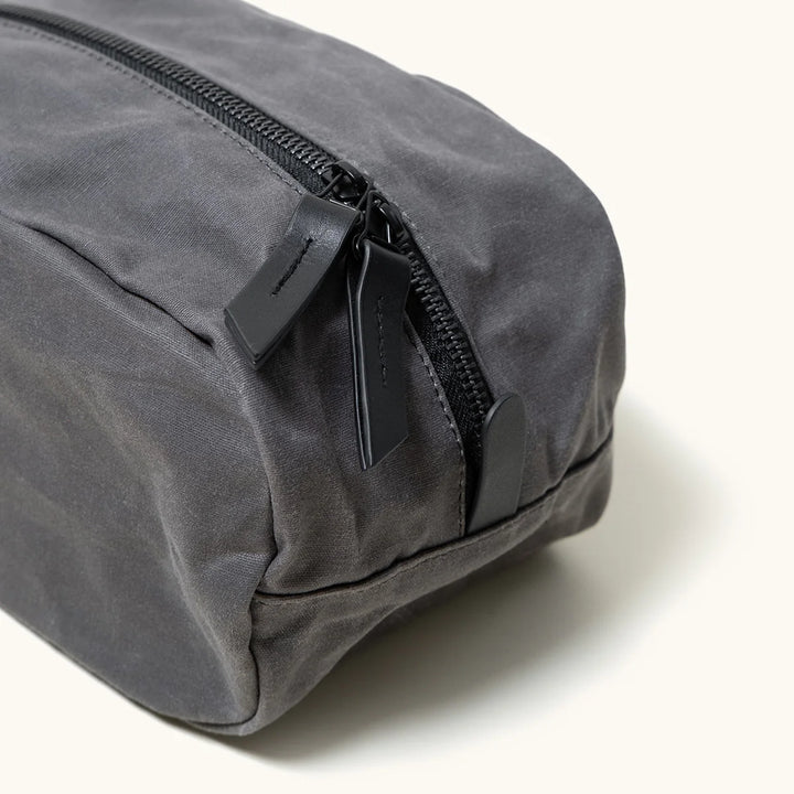 TANNER GOODS Drifter Dopp Kit - Slate Grey (Waxed Canvas)