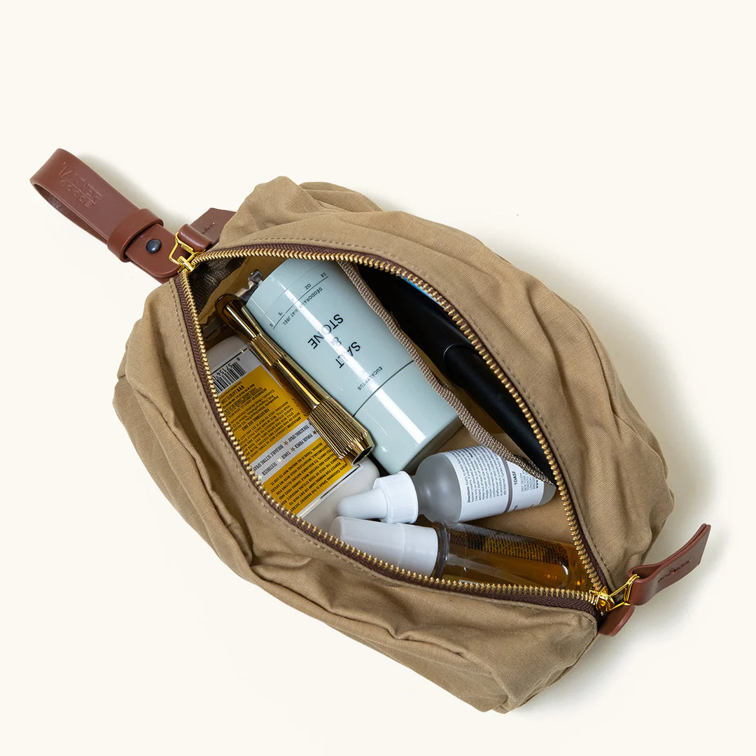 TANNER GOODS Drifter Dopp Kit - Utility Tan (Waxed Canvas)