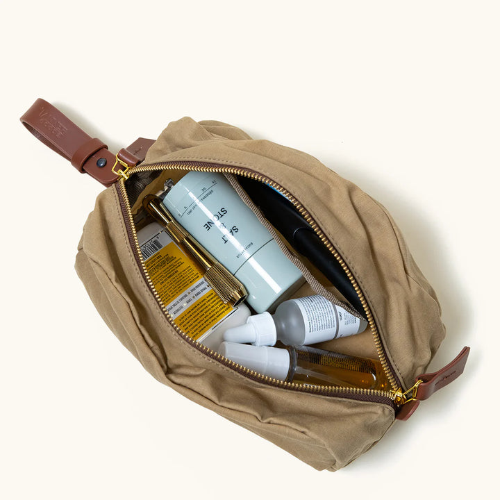 TANNER GOODS Drifter Dopp Kit - Utility Tan (Waxed Canvas)