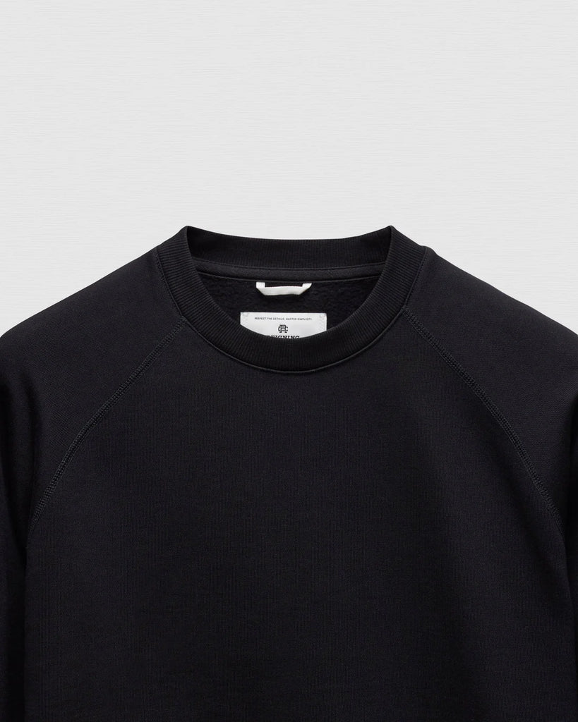 Reigning Champ Brushed Fleece Crewneck - Black