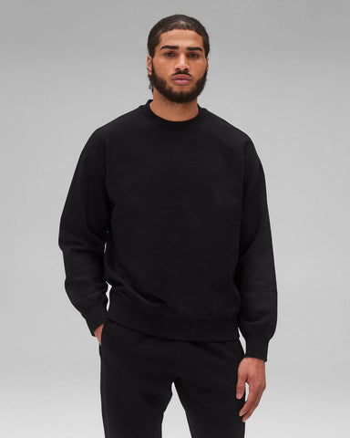 Reigning Champ Brushed Fleece Crewneck - Black