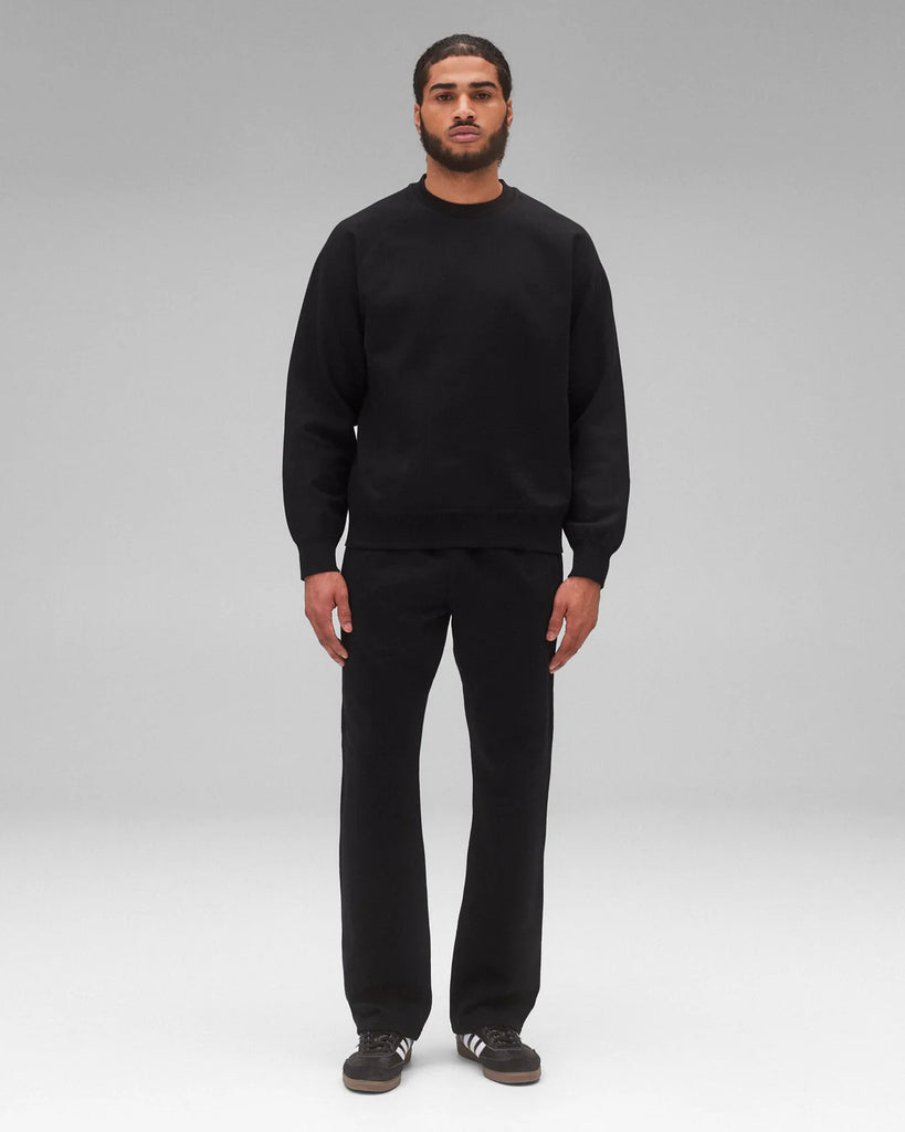 Reigning Champ Brushed Fleece Crewneck - Black