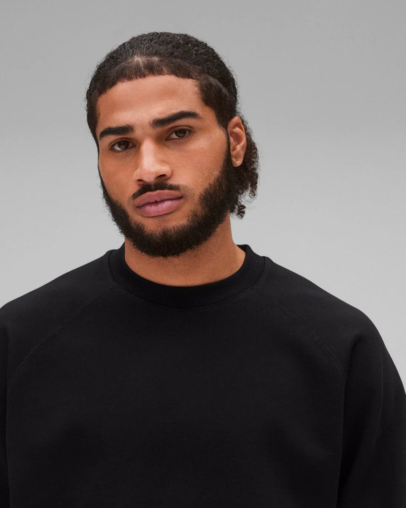 Reigning Champ Brushed Fleece Crewneck - Black