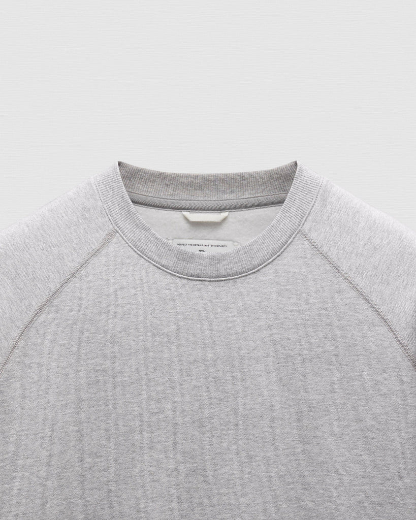 Reigning Champ Brushed Fleece Crewneck - Heather Grey