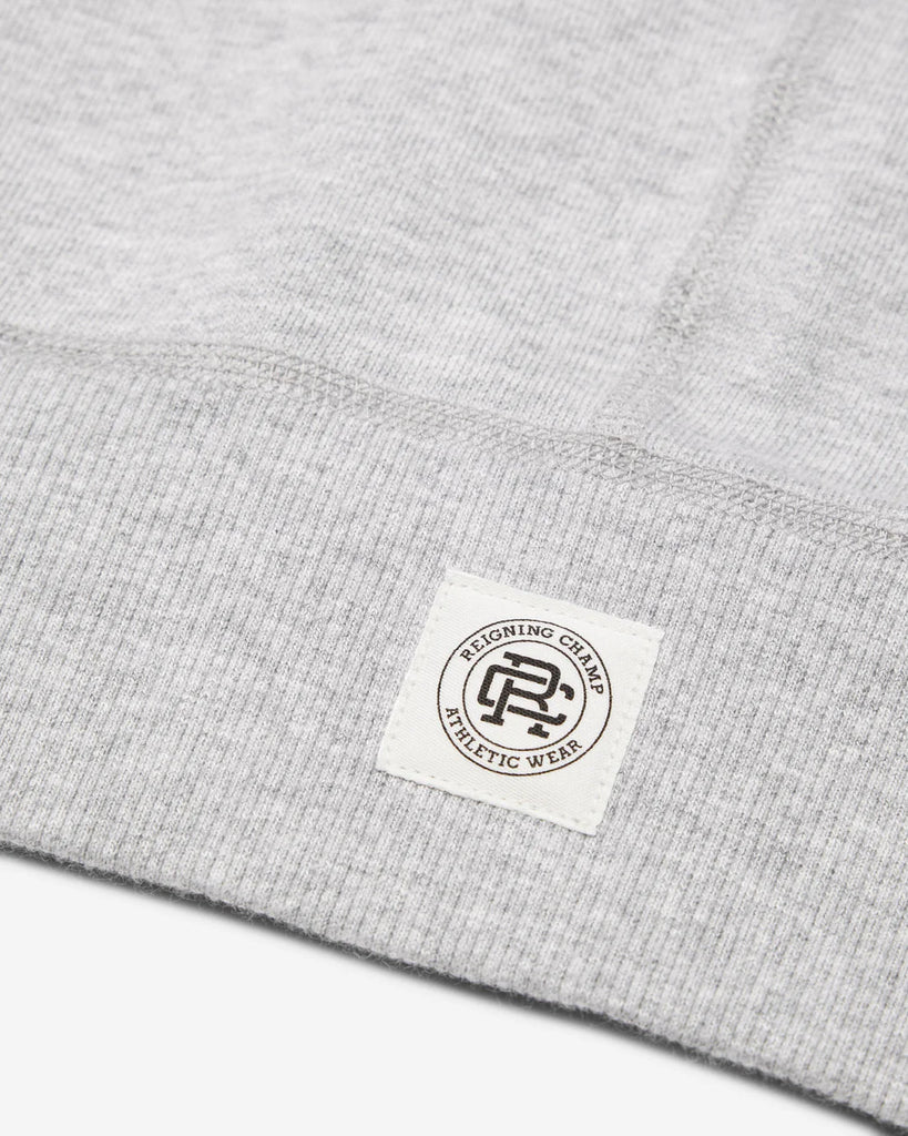 Reigning Champ Brushed Fleece Crewneck - Heather Grey