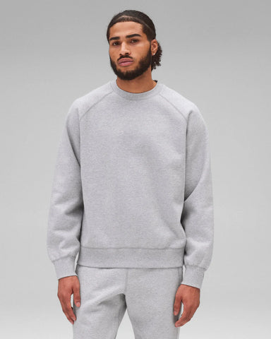 Reigning Champ Brushed Fleece Crewneck - Heather Grey