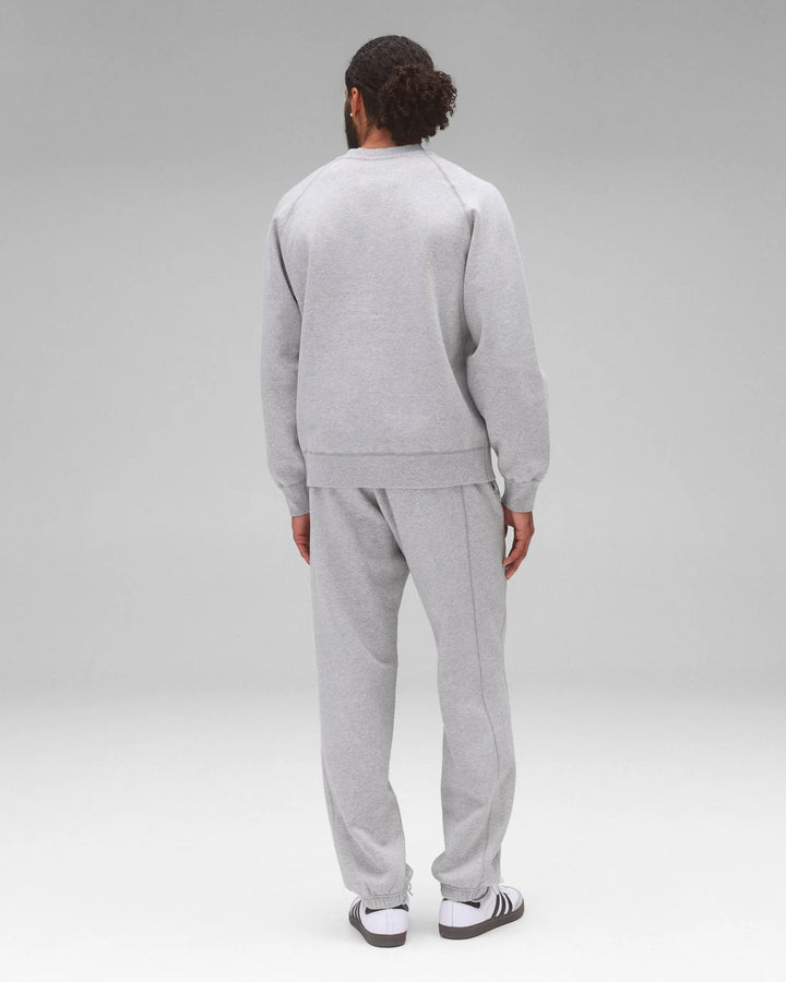 Reigning Champ Brushed Fleece Crewneck - Heather Grey