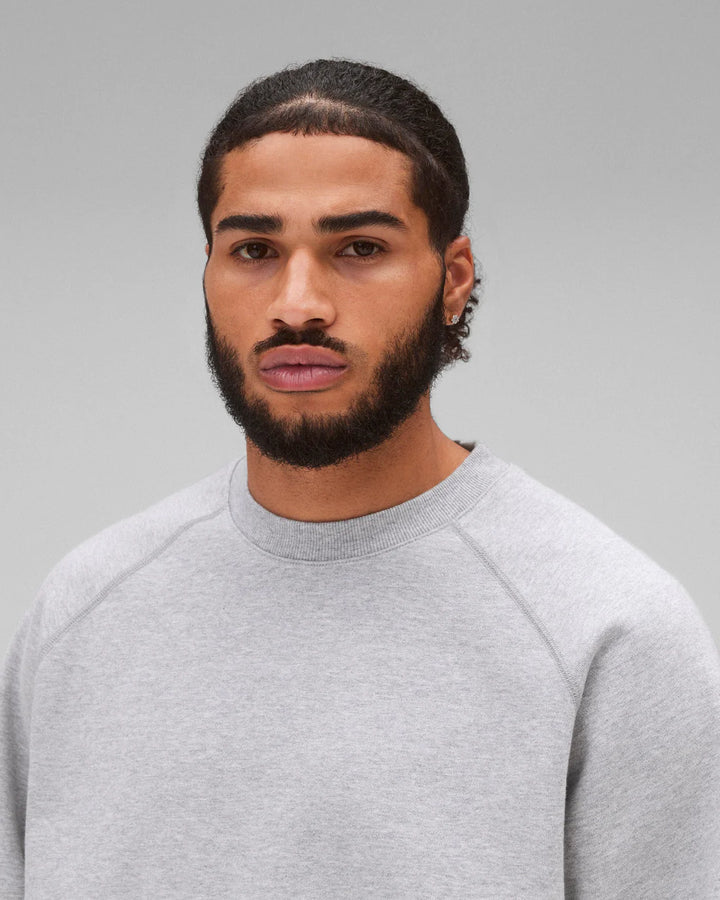 Reigning Champ Brushed Fleece Crewneck - Heather Grey