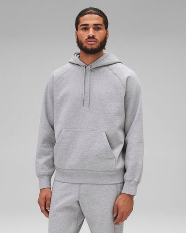 Reigning Champ Brushed Fleece Hoodie - Heather Grey