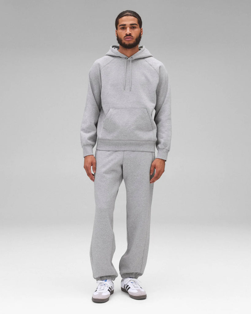 Reigning Champ Brushed Fleece Hoodie - Heather Grey