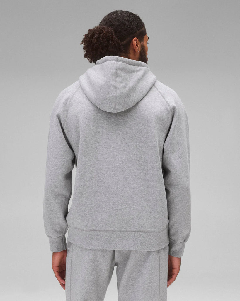 Reigning Champ Brushed Fleece Hoodie - Heather Grey