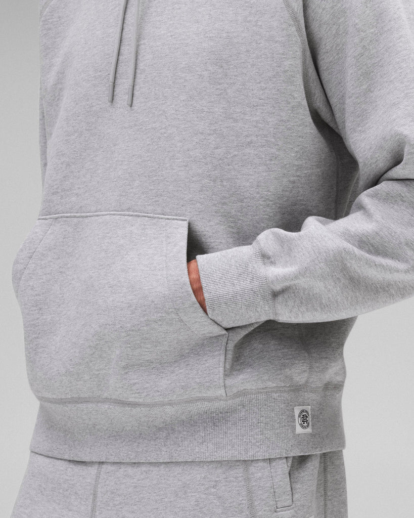 Reigning Champ Brushed Fleece Hoodie - Heather Grey